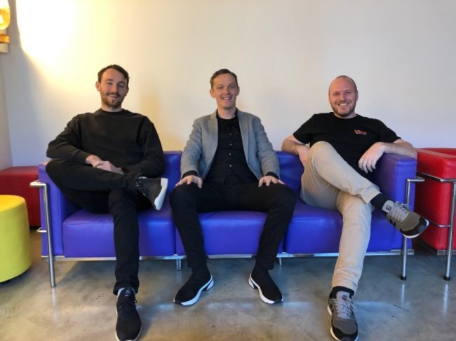 Robbie Skuse, John O'Connor and John Hegarty - Founders Kollect - November 2019