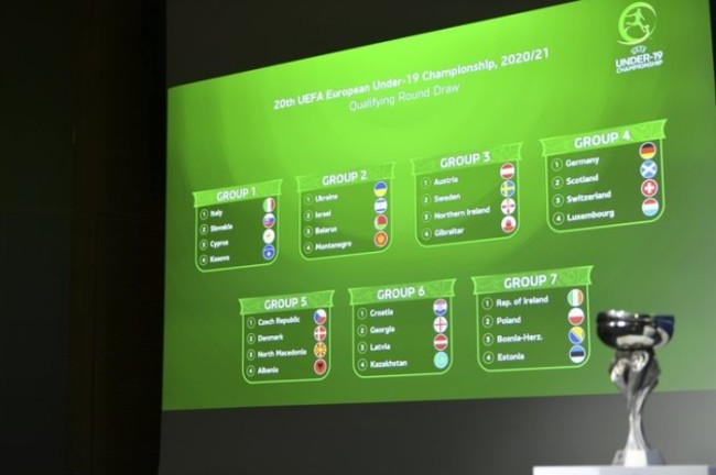 Ireland U19s draw