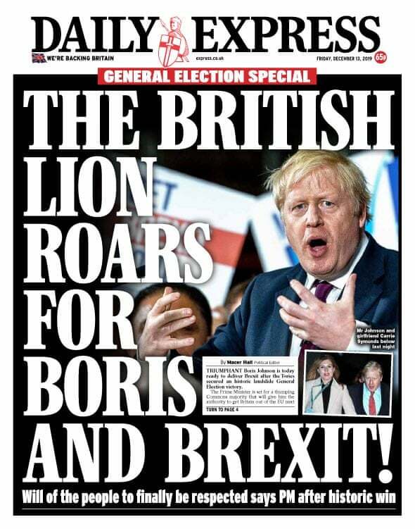 'Johnson unleashed' UK papers react to Boris' election victory