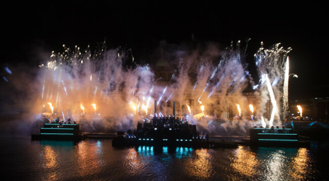New Years Eve Liffey Lights Midnight Moment 758A3715