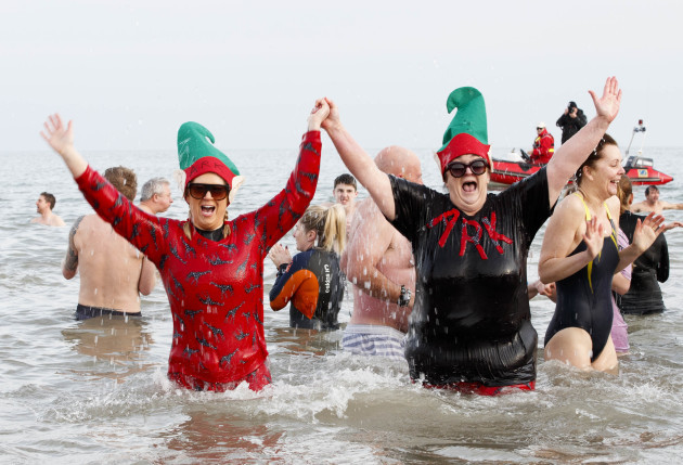 PHOTOS: These brave souls took to the sea for a New Year's Day swim