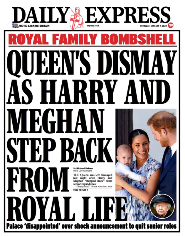 'Megxit', 'Queen's Fury': The UK (and US) Papers Are Having A Field Day ...