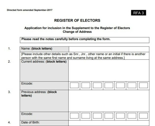 Register change of address