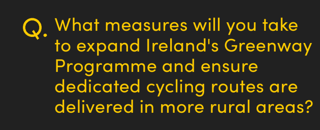 What measures will you take to expand Ireland's Greenway Programme and ensure dedicated cycling routes are delivered in more rural areas