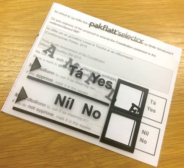 tactile ballot