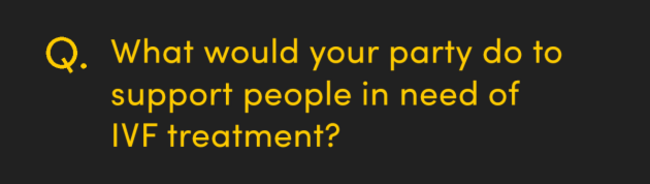 What would your party do to support people in need of IVF treatment