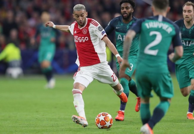 firo-08-05-2019-football-20182019-cl-chl-champions-league-semifinals-ruckspiel-ajax-amsterdam-tottenham-hotspur-fc-schalke-04-manchester-city