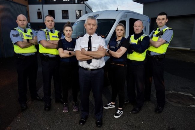 Rory Carey, Sergeant, Terry Nevin, Garda, Rebekah Gaffey, Garda, Liam Carolan, Superintendent, Shirley Baker, Garda, Padraic Brennan, Garda, Dave Reardon, Garda