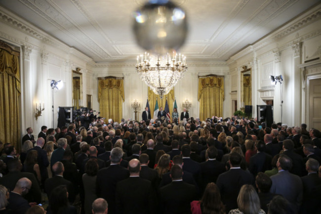 president-donald-trump-participate-in-the-shamrock-bowl-presentation-by-the-prime-minister-of-ireland