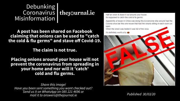 Debunked No Leaving Onions Around Your Home Won T Catch The Coronavirus