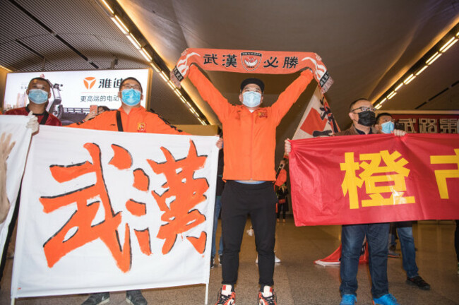 china-wuhan-football-team-return-home-cn