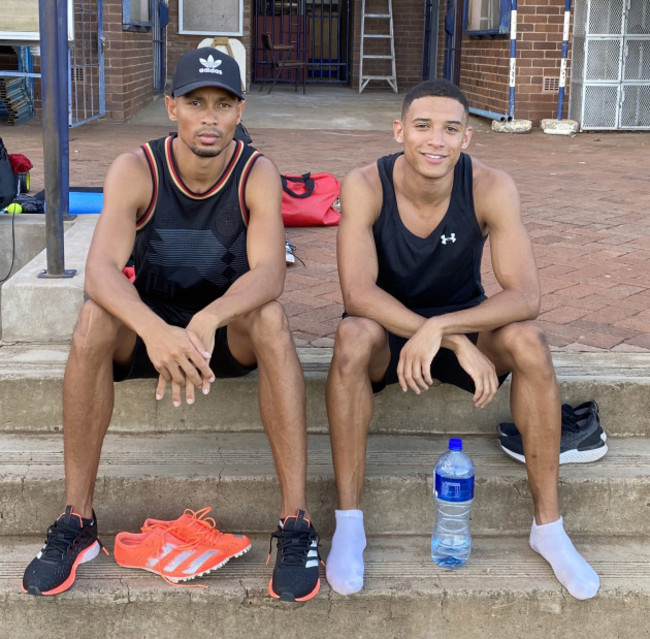 Wayde van Niekerk and Leon Reid