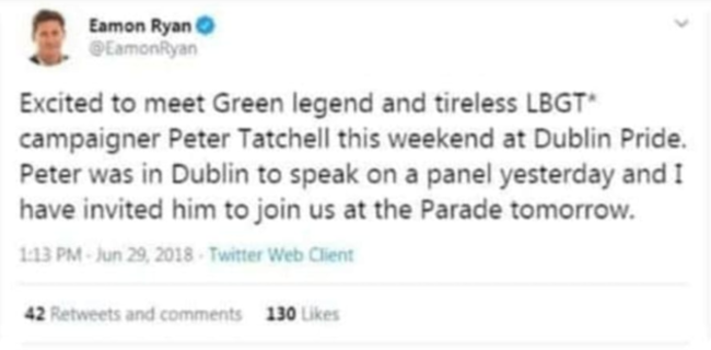 Eamon Ryan 2018 tweet