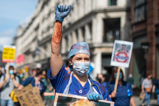 nhs-worker-protests