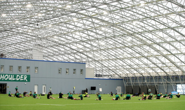 a-view-of-the-ireland-team-warming-up