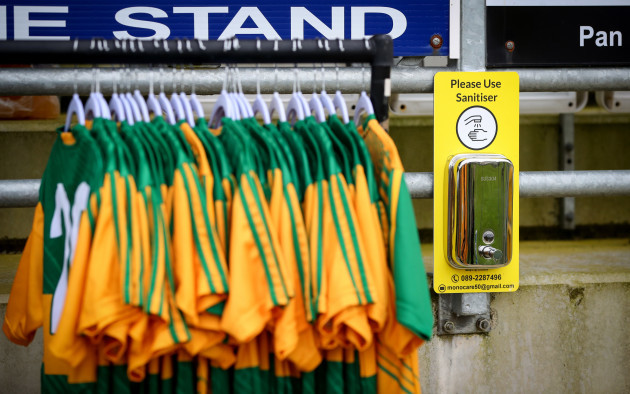 a-view-of-a-sanitising-station-at-inniskeen-grattans-gaa-club