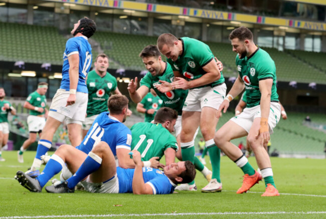 hugo-keenan-celebrates-scoring-his-first-try-on-his-first-international-cap-with-conor-murray-and-jacob-stockdale