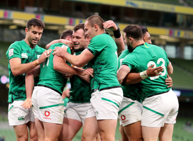 hugo-keenan-celebrates-scoring-his-first-try-on-his-first-international-cap-with-conor-murray-and-jacob-stockdale