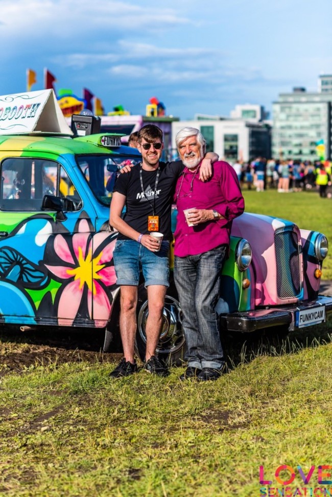 Cormac Cashman with his dad Seamus at Love Sensation Festival