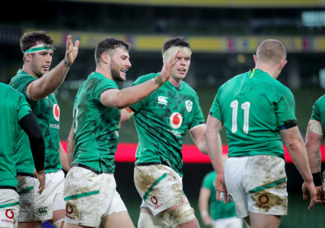 keith-earls-celebrates-after-scoring-a-try-with-caelan-doris-and-robbie-henshaw