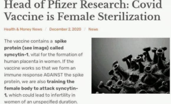 Debunked: No, Pfizer's head of research did not say the Covid vaccine is  'female sterilisation'