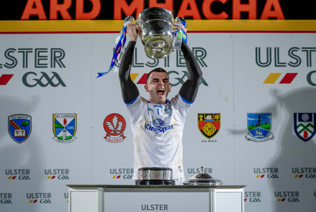 raymond-galligan-lifts-the-anglo-celt-cup-as-cavan-are-ulster-champions