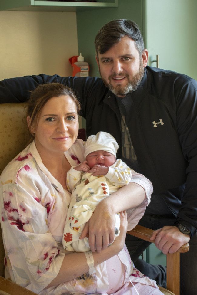 First Rotunda Baby - Ursula Ni Shionnain and Dean Mac Aogáin with baby Ríona, their first child