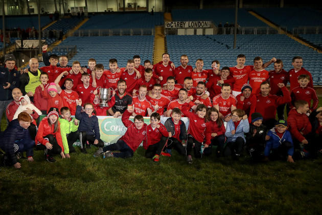 ballintubber-players-and-supports-celebrate-after-the-game-with-the-moclair-cup