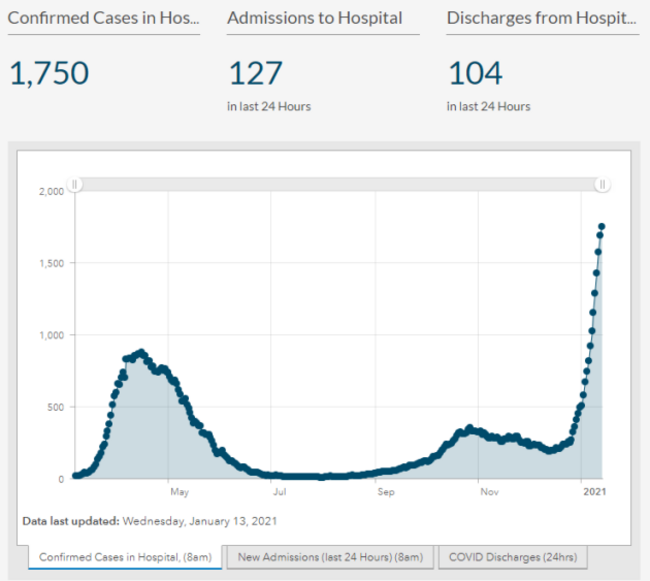 cases hospital numbers