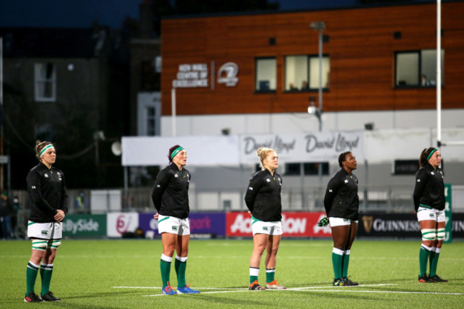 ciara-griffin-lindsay-peat-cliodhna-moloney-linda-djougang-and-nichola-fryday-during-the-national-anthems