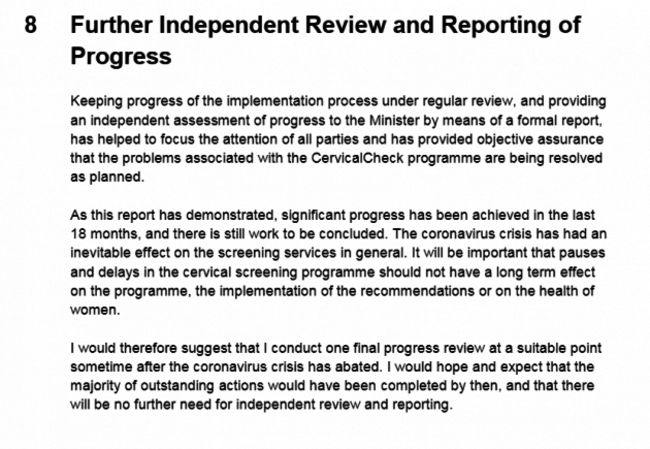 Department of Health Scally report April 2020