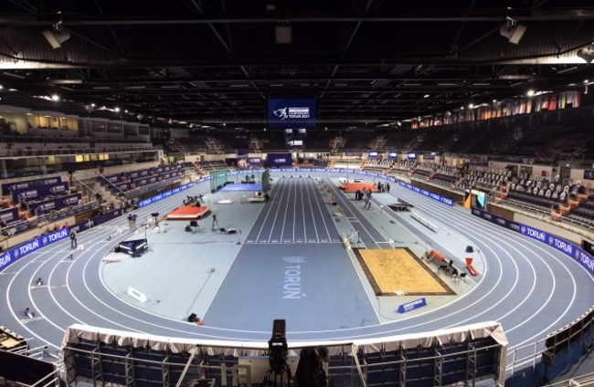 a-view-of-the-athletics-arena-in-torun-ahead-of-the-start-of-the-european-athletics-indoor-championships