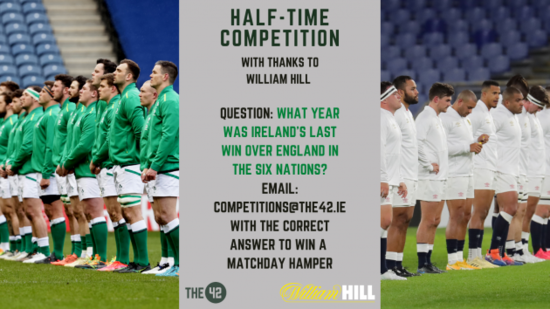 Half time comp England