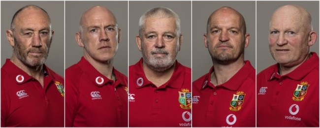 Lions coaching team (credit Inpho)