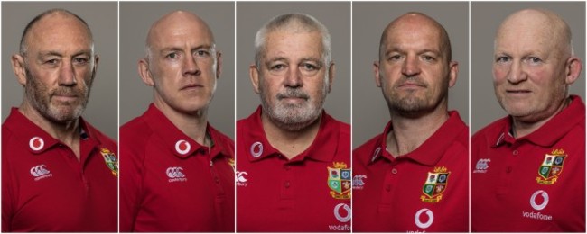 Lions coaching team (credit Inpho)