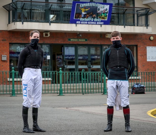rachael-blackmore-and-ricky-doyle-who-rode-the-winners-of-the-aintree-and-fairyhouse-grand-nationals