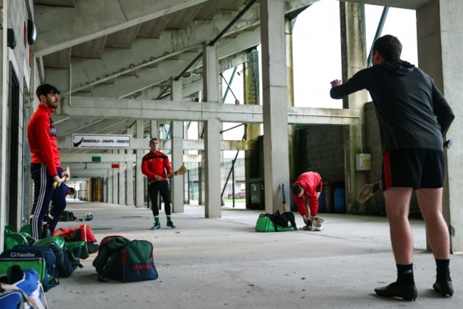 newry-shamrocks-senior-squad-players-ahead-of-training-in-line-with-the-new-covid-19-protocols-in-place-in-northern-ireland-from-april-12th