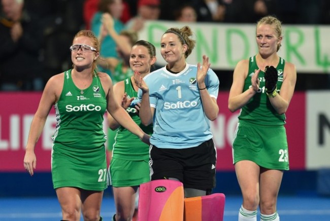 zoe-wilson-grace-oflanagan-and-hannah-matthews-applaud-fans-at-full-time