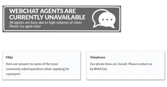 Webchat unavailable
