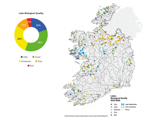 Water quality in almost half of Ireland's rivers and lakes deemed