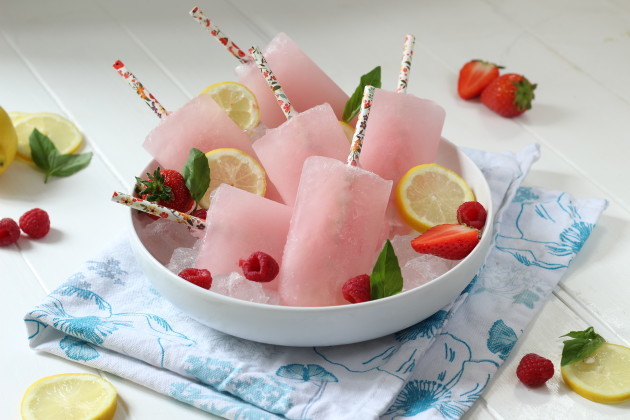 Pink lemonade Ice pops