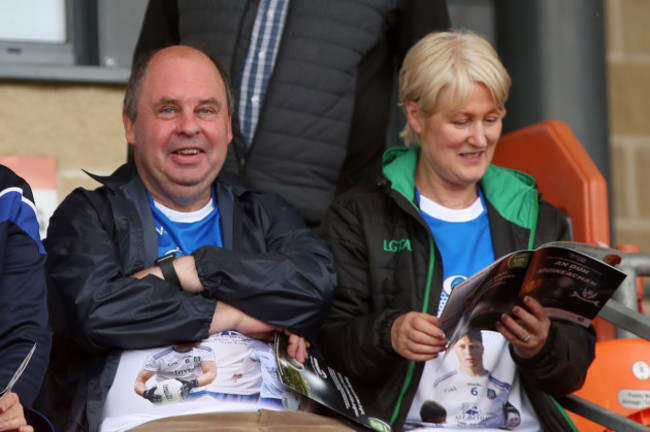 the-parents-of-teenager-brendan-og-o-dufaigh-captain-of-monaghans-under-20s-team-who-died-in-a-car-crash-father-brendan-and-mother-esther-attend-the-game