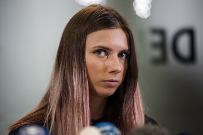 krystsina-tsimanouskaya-press-conference-in-warsaw-poland-05-aug-2021