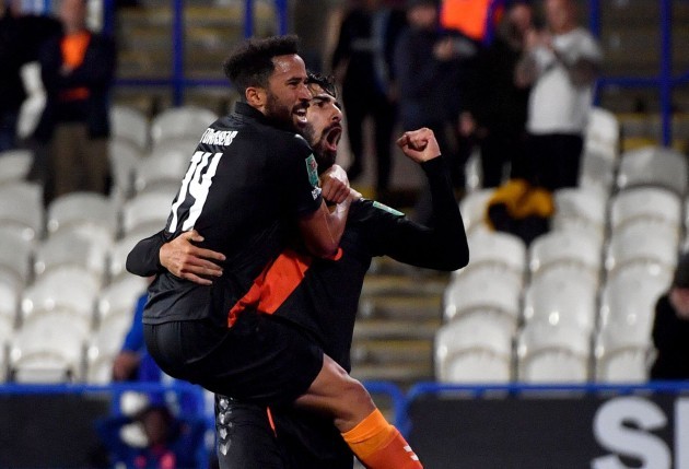 evertons-andros-townsend-celebrates-after-scoring-his-sides-second-goal-during-the-carabao-cup-second-round-match-at-john-smiths-stadium-huddersfield-picture-date-tuesday-august-24-2021