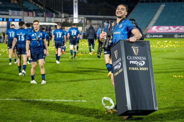 james-lowe-celebrates-after-the-game-with-the-guinness-pro14-and-the-trophy-stand