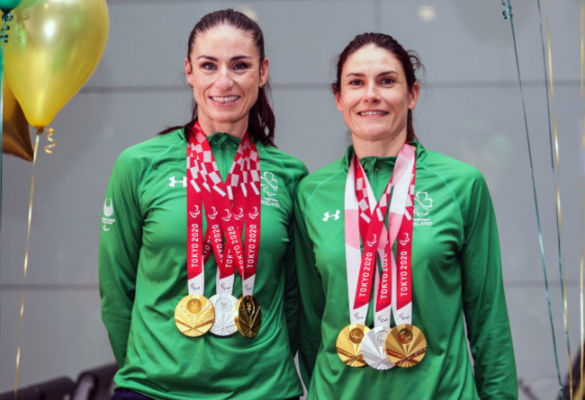 katie-george-dunlevy-and-eve-mccrystal-with-their-two-gold-medals-and-one-silver-medal-won-at-the-2020-paralympic-games-in-tokyo