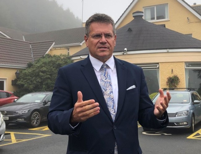 european-commission-vice-president-maros-sefcovic-speaking-after-a-meeting-with-business-leaders-in-newry-he-is-currently-on-a-two-day-trip-to-northern-ireland-to-find-out-about-issues-with-the-north