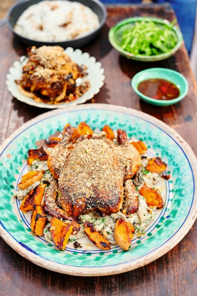 Dukkah roast chicken credit Paul Stuart