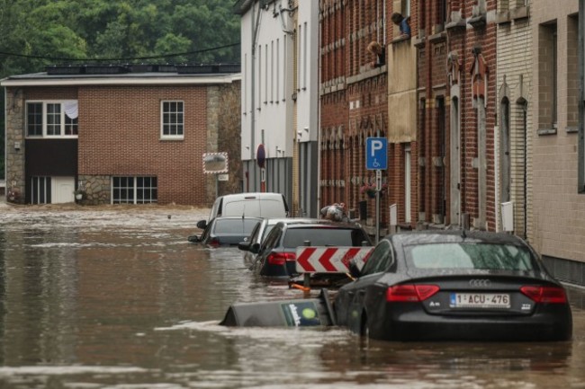 high-tide-of-the-meuse-river-during-floods-in-liege-after-heavy-rainfall-thursday-july-15-2021-the-provincial-disaster-plan-has-been-declared-in-liege-luxembourg-and-namur-provinces-after-large-am
