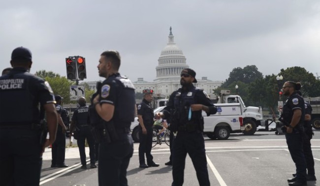 washington-united-states-18th-sep-2021-metropolitan-police-gather-near-the-capitol-for-the-justice-for-j6-rally-in-washington-dc-on-saturday-september-18-2021-more-than-600-people-have-been